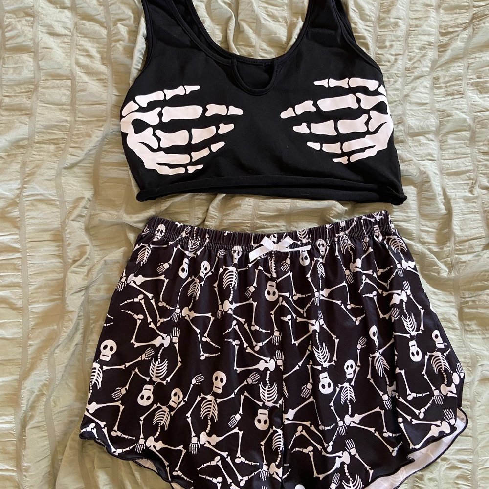 Shein Skull Pajama Set